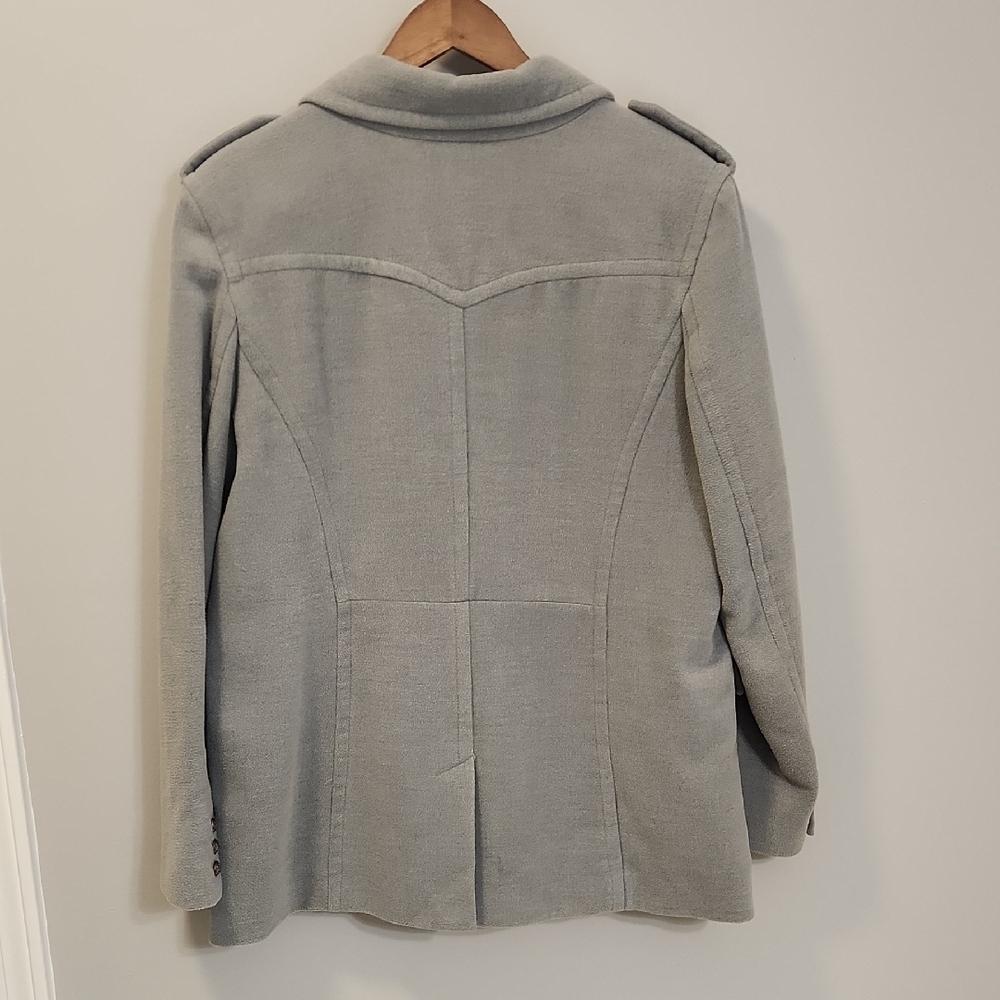 Style & Co Women’s Double‑Breasted Military Pea Coat – Light Gray‎ – Size XL - Picture 2 of 10